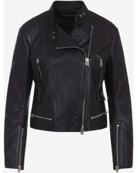 Tom Ford - Zip-Up Leather Racer Jacket - Lyst
