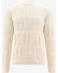 Fendi - Ff Jacquard Knitted Sweater - Lyst