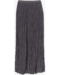 Alysi - Wrinkled Midi Skirt - Lyst