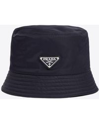 Prada - Logo-Plaque Bucket Hat - Lyst