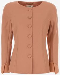 Chloé - Collarless Fitted Jacket - Lyst