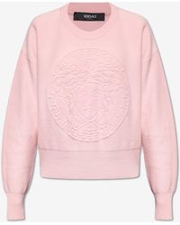 Versace - Medusa Wool Blend Knit Sweater - Lyst