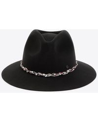 Maison Michel - Rico Braid Tweed Fedora Hat - Lyst
