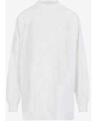 Balenciaga - Logo Print Long-Sleeved T-Shirt - Lyst