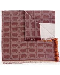 Ferragamo - Gancini Fringed Scarf - Lyst