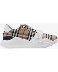 Burberry - Vintage Check Low-Top Sneakers - Lyst