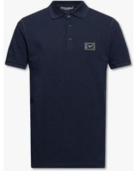 Dolce & Gabbana - Rubber Plate Polo Shirt - Lyst