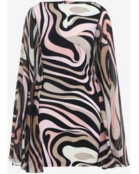 PUCCI - Marmo Print Silk Kaftan - Lyst