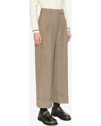 Thom Browne - Gunclub Check High-Waist Cropped Pants - Lyst