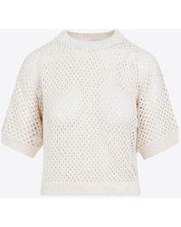 Peserico - Knitted Short-Sleeved Top - Lyst