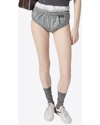 Miu Miu - Technical Silk Logo Briefs - Lyst