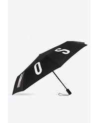 Moschino - Maxi Logo Lettering Folding Umbrella - Lyst