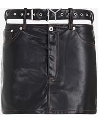 Y. Project - Faux Leather Mini Skirt - Lyst