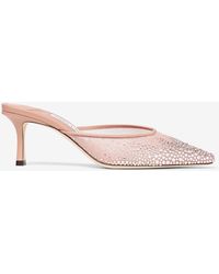 Jimmy Choo - Vivi 65 Crystal-Embellished Mules - Lyst