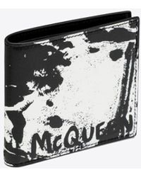 Alexander McQueen - Graffiti Logo Leather Wallet - Lyst