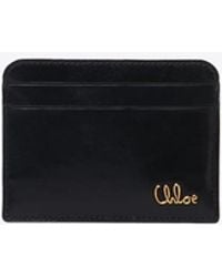 Chloé - Iconic Logo Shiny Leather Cardholder - Lyst