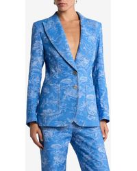 Etro - Floral Jacquard Single-Breasted Blazer - Lyst