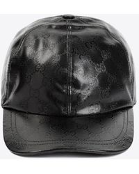 🆕️ Auth GUCCI Black Off White GABARDINE LOGO Unisex BASEBALL CAP Hat M/58