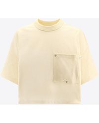 Bottega Veneta - Short-Sleeved Cropped T-Shirt - Lyst
