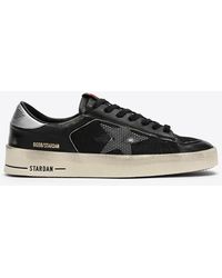 Golden Goose - Stardan Low-Top Leather And Mesh Sneakers - Lyst