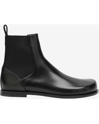 Fendi - Ff Squared Nappa Leather Chelsea Boots - Lyst