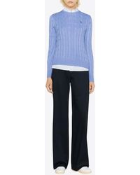 Ralph Lauren - Cable Knit Pony Sweater - Lyst