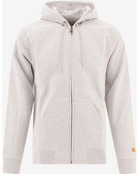 Carhartt - Logo Patch Zip-Up Hooded Sweatshirt - Lyst