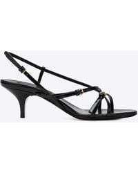 Miu Miu - Patent Leather Sandals With Buckles - Lyst