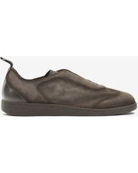 Santoni - Leather Low-Top Sneakers - Lyst