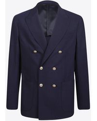 Eleventy - Double-Breasted Jacket With Six-Buttons - Lyst