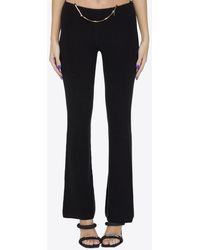 Alexander Wang - Boot-Cut Pants With Nameplate Chain Detail - Lyst