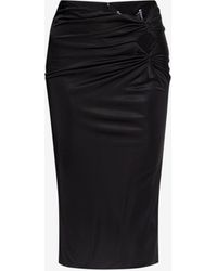 Versace - Cut-Out Knot Detail Midi Skirt - Lyst
