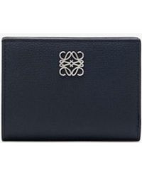 Loewe - Anagram Grained Leather Compact Wallet - Lyst