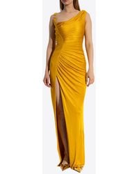 Versace - Medusa 95 Asymmetric Draped Gown - Lyst