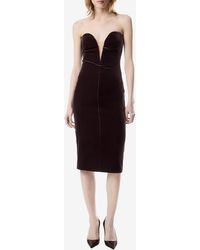 Tom Ford - Strapless Velvet Cocktail Dress - Lyst