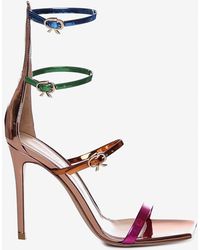 Gianvito Rossi - Ribbon Uptown 105 Leather Sandals - Lyst