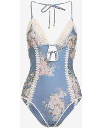 Zimmermann - 'Cascadian Keyhole Crochet' One-Piece Swimsuit - Lyst