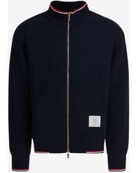 Thom Browne - Name Tag Patch Zip-Up Jacket - Lyst