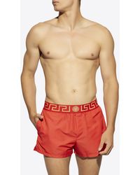 Versace - Greca Border Swim Shorts - Lyst