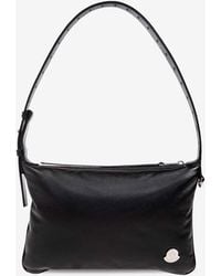 Moncler - Vetta Leather Shoulder Bag - Lyst