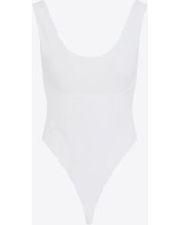 Alaïa - High-Cut Sleeveless Bodysuit - Lyst