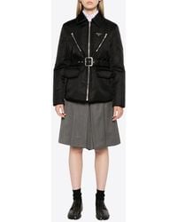 Prada - Triangle Logo Padded Jacket - Lyst
