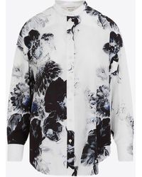 Alexander McQueen - Floral Print Long-Sleeved Shirt - Lyst