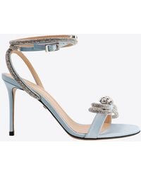 Mach & Mach - 100 Crystal-Embellished Double-Bow Sandals - Lyst
