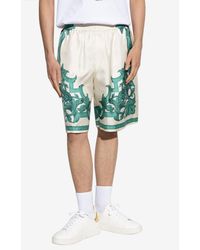 Versace - Silk Shorts - Lyst
