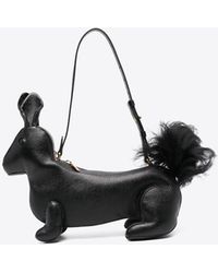 Thom Browne - Rabbit Baguette Leather Shoulder Bag - Lyst