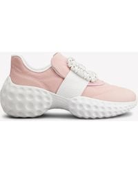 Roger Vivier - Viv' Run Light Low-Top Sneakers With Strass Buckle - Lyst