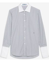 Prada - Striped Button-Up Shirt - Lyst