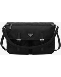Prada - Triangle Logo Re-Nylon Crossbody Bag - Lyst