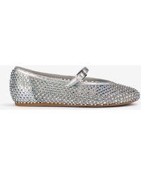 Le Silla - Gilda Crystal-Embellished Ballet Flats - Lyst